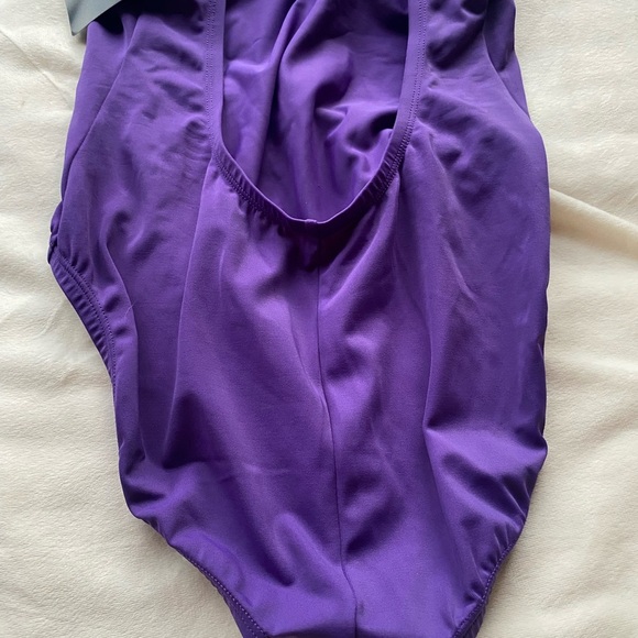 Nike Swimsuit Purple with Pink Trim Size 8 - Picture 5 of 10